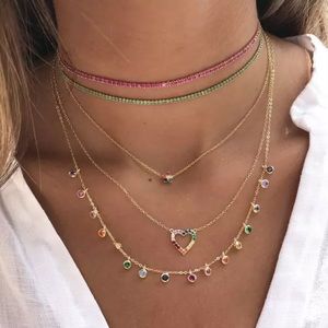 Ruby Red colored choker adjustable